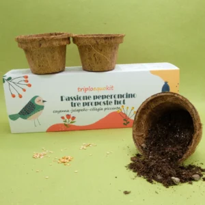Equokit da 3 fioriere in vaso peperoncini piccanti
