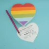 FOGLI PER APPUNTI, IN CACCA DI ELEFANTE BOX CUORE, LINEA RAINBOW, MISURE 8x7x5 CM COD.VAHPHSR