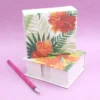 FOGLI PER APPUNTI, IN CACCA DI ELEFANTE BOX LINEA TROPICALE, MISURE 13x12,5x5 CM. COD. VAMPSTROP