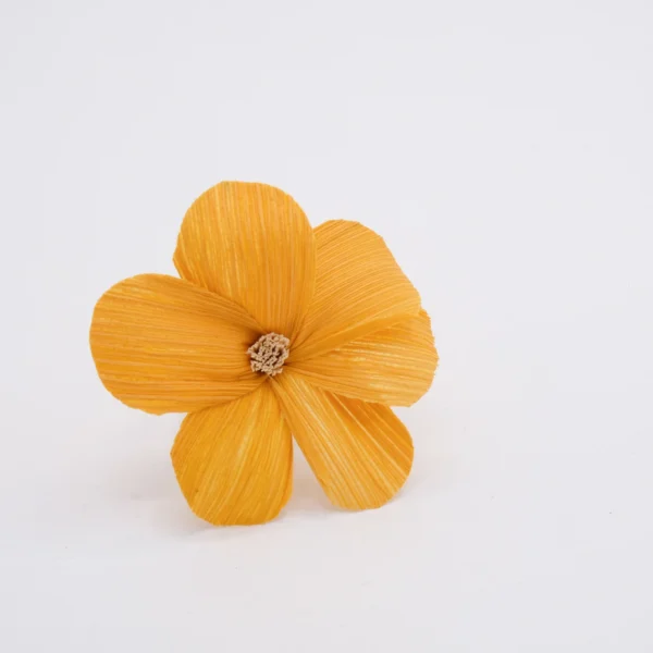Fiore Primavera naturale e arancione per bomboniera