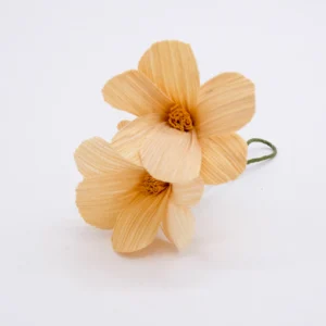 Fiore Primavera naturale e arancione per bomboniera
