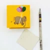 Fogli da scrivania in carta di cacca di elefante in box piccolo con palloncini