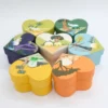 Fogli per appunti a cuore in carta fatta con cacca di elefante misura 8x7x4,5 cm. cod. VAHPHS