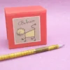 Cubo piccolo da scrivania in carta di cacca di elefante animali selvatici