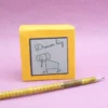Cubo piccolo da scrivania in carta di cacca di elefante animali selvatici