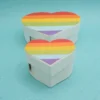 FOGLI PER APPUNTI, IN CACCA DI ELEFANTE BOX CUORE, LINEA RAINBOW, MISURE 8x7x5 CM COD.VAHPHSR