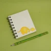Quaderno piccolo con fogli in carta di cacca di elefante 2 elefantini misura 9_10.5 cm. cod.VASNBEL