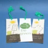 Segnalibro in cacca di carta di elefante linea ambiente conf. 10 pz