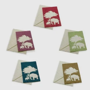 Biglietto di auguri "Linea Ispiration" in carta di cacca di elefante