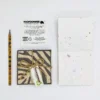 Blocco per appunti con fogli in cacca di elefante linea ANIMALIER misure 10x10x3 cm