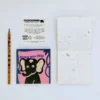 Blocco per appunti con fogli in cacca di elefante linea ANIMAL FACE misure 10x10x3 cm
