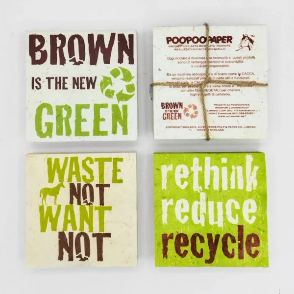 Blocco per appunti in cacca di cavallo con grafica Recycle