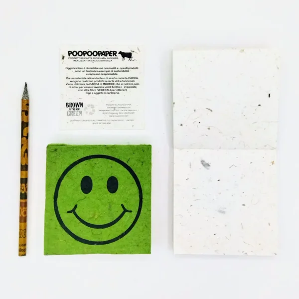 Blocco per appunti in cacca di cavallo con grafica Smile