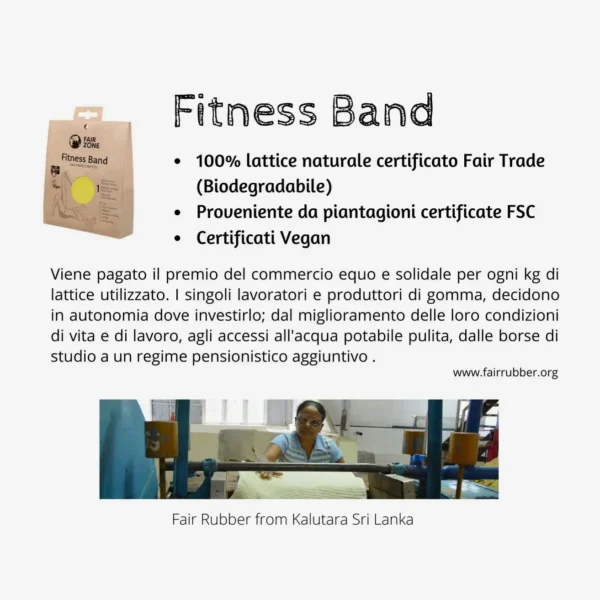 Fitness Band in lattice naturale, tensione leggera, tensione media-leggera, tensione media