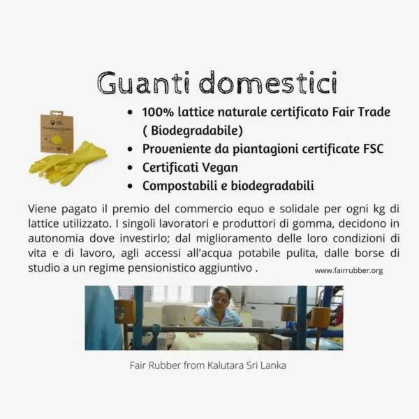 Guanti domestici in gomma naturale