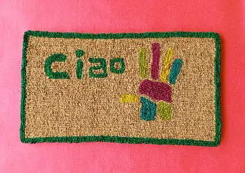 Zerbino ciao in corda di cocco