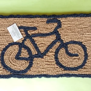 Zerbino in fibra di cocco con bicicletta fondo naturale