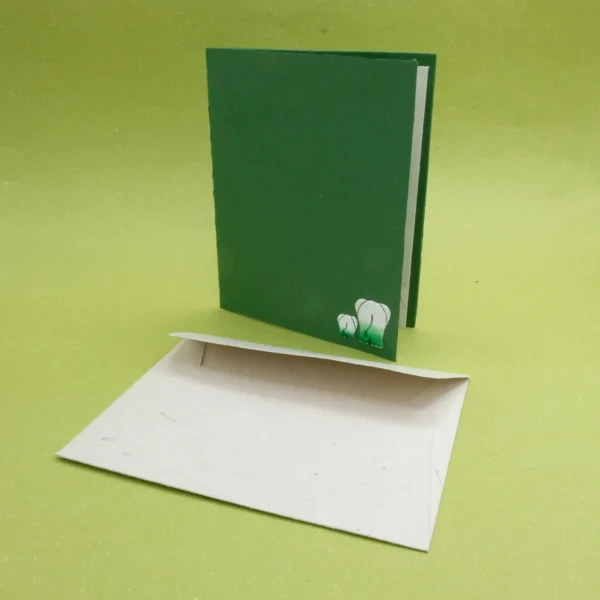 Biglietto di auguri Business Line in carta di cacca di elefante 12,5x16 cm