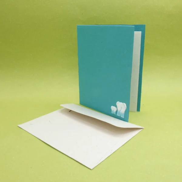 Biglietto di auguri Business Line in carta di cacca di elefante 12,5x16 cm