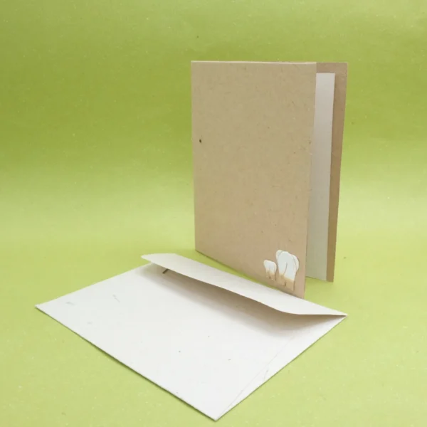 Biglietto di auguri Business Line in carta di cacca di elefante 12,5x16 cm