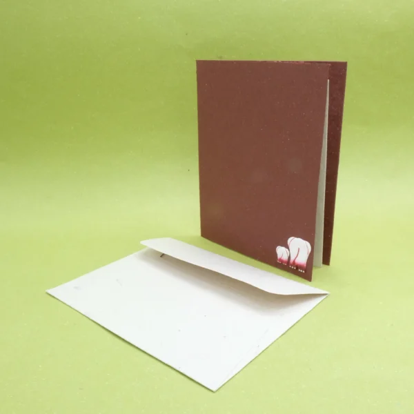 Biglietto di auguri Business Line in carta di cacca di elefante 12,5x16 cm