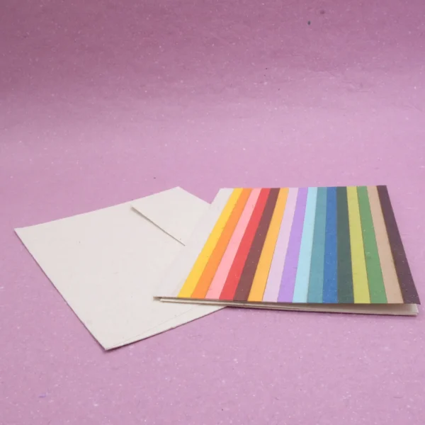 Biglietto di auguri linea Rainbow in carta di cacca di elefante 12,5x16 cm