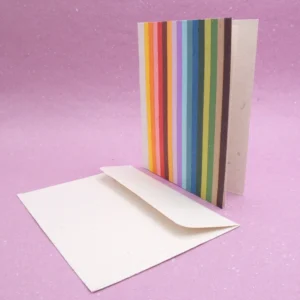 Biglietto di auguri linea Rainbow in carta di cacca di elefante 12,5x16 cm