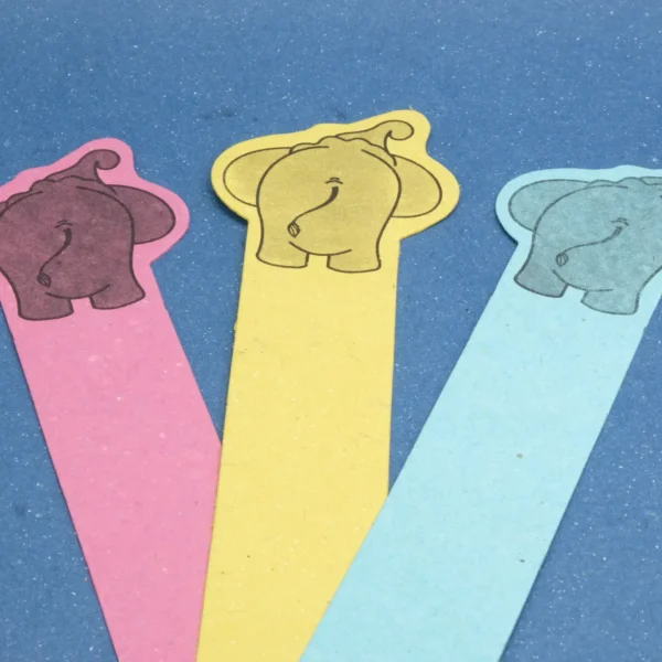 Segnalibro in cacca di carta di elefante conf. 10 pz