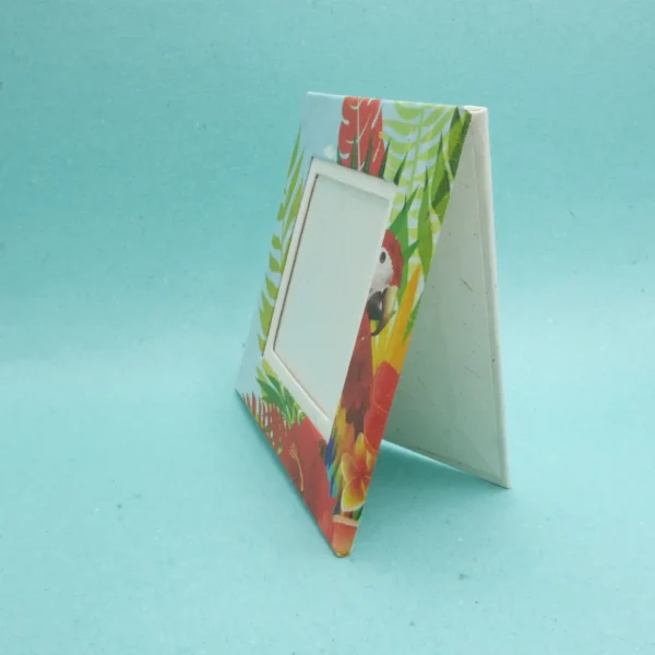 Cornice portafoto quadrata in carta di cacca di elefante Tropicale 15x15