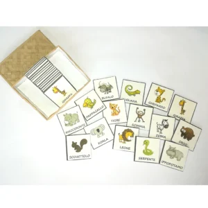 Gioco memory con card animali selvatici