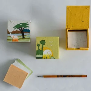 Cubo da scrivania in carta di cacca di elefante
