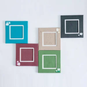 Cornice portafoto quadrata in carta di cacca di elefante Business Line 15x15