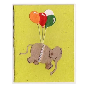 Biglietto di auguri Palloncini in carta di cacca di elefante