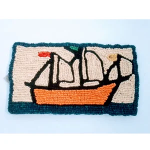 Zerbino in fibra di cocco con nave