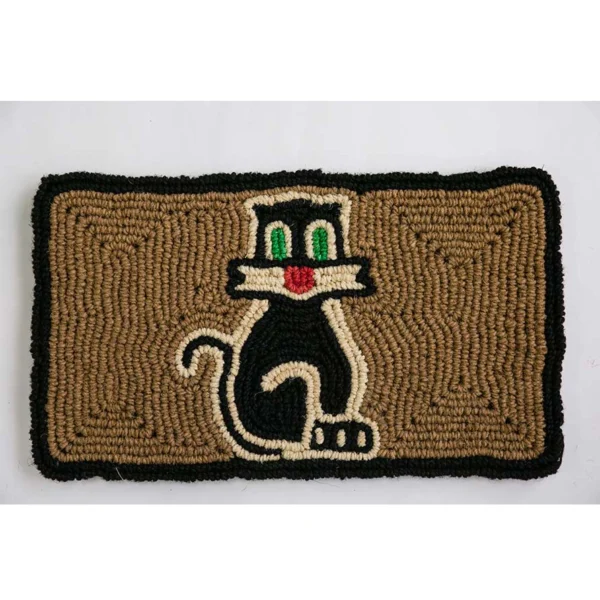 Zerbino in fibra di cocco con gatto